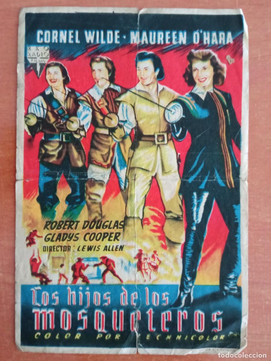 Cine: LOS HIJOS DE LOS MOSQUETEROS, CORNEL WILDE, CINE AVENIDA, MELIANA, VALENCIA