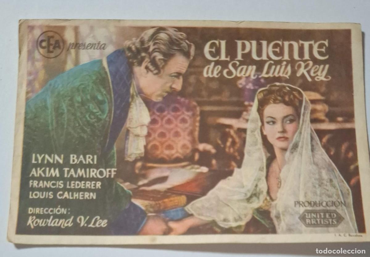 Cine: EL PUENTE DE SAN LU&Iacute;S REY - PROGRAMA DE CINE