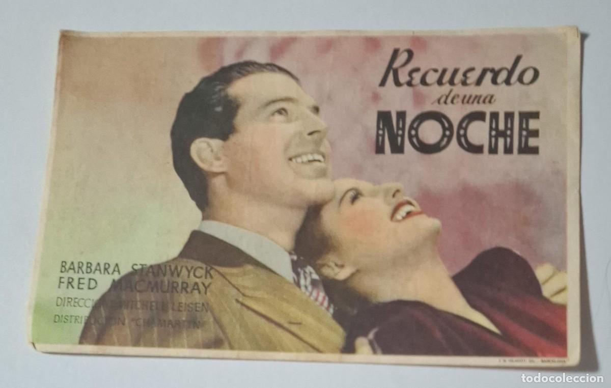 Cine: RECUERDO DE UNA NOCHE - PROGRAMA DE CINE