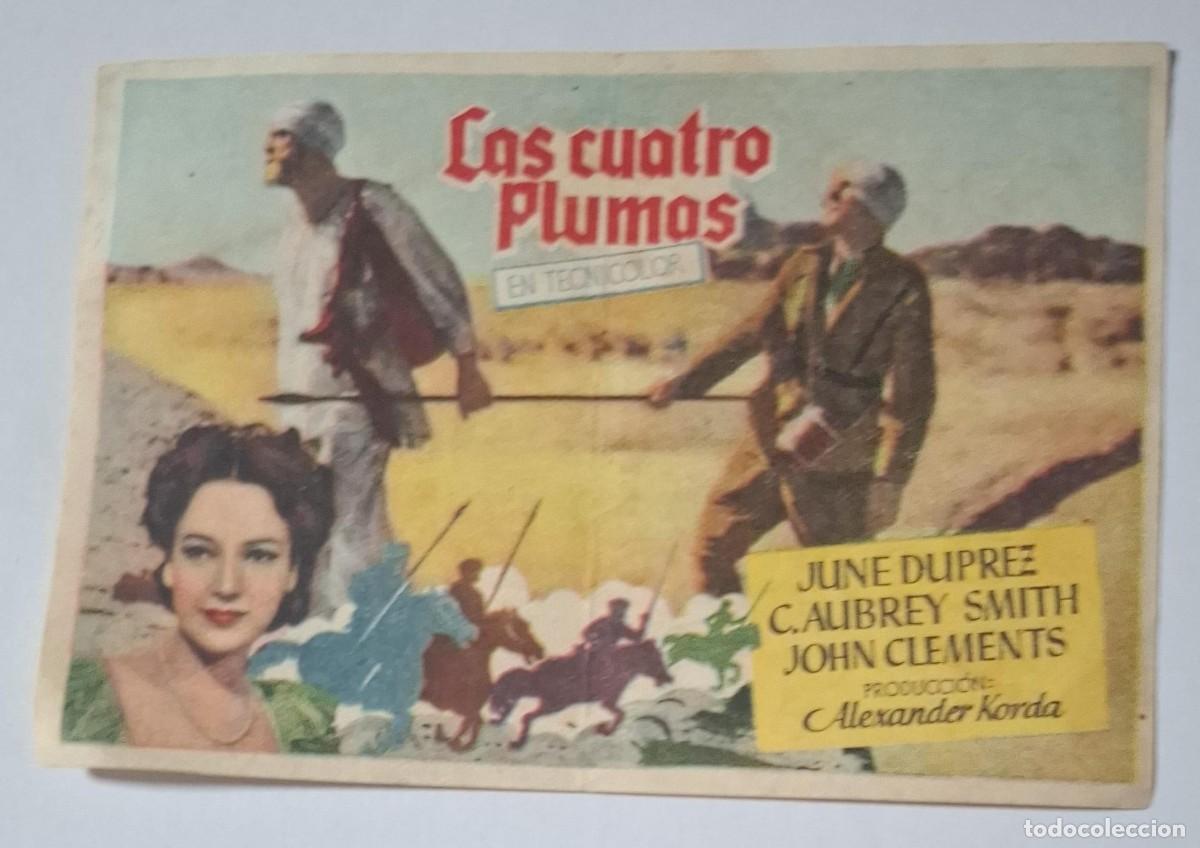 Cine: LAS CUATRO PLUMAS - PROGRAMA DE CINE