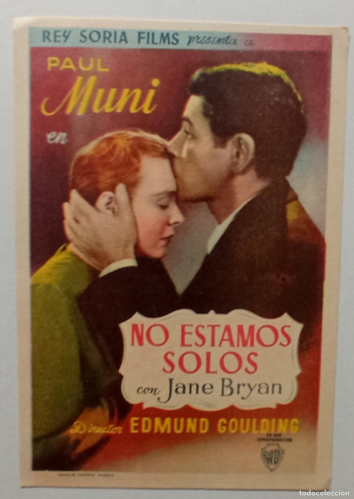 Cine: PROGRAMA DE CINE. PAUL MUNI. NO ESTAMOS SOLOS. CON PUBLICIDAD - Foto 1