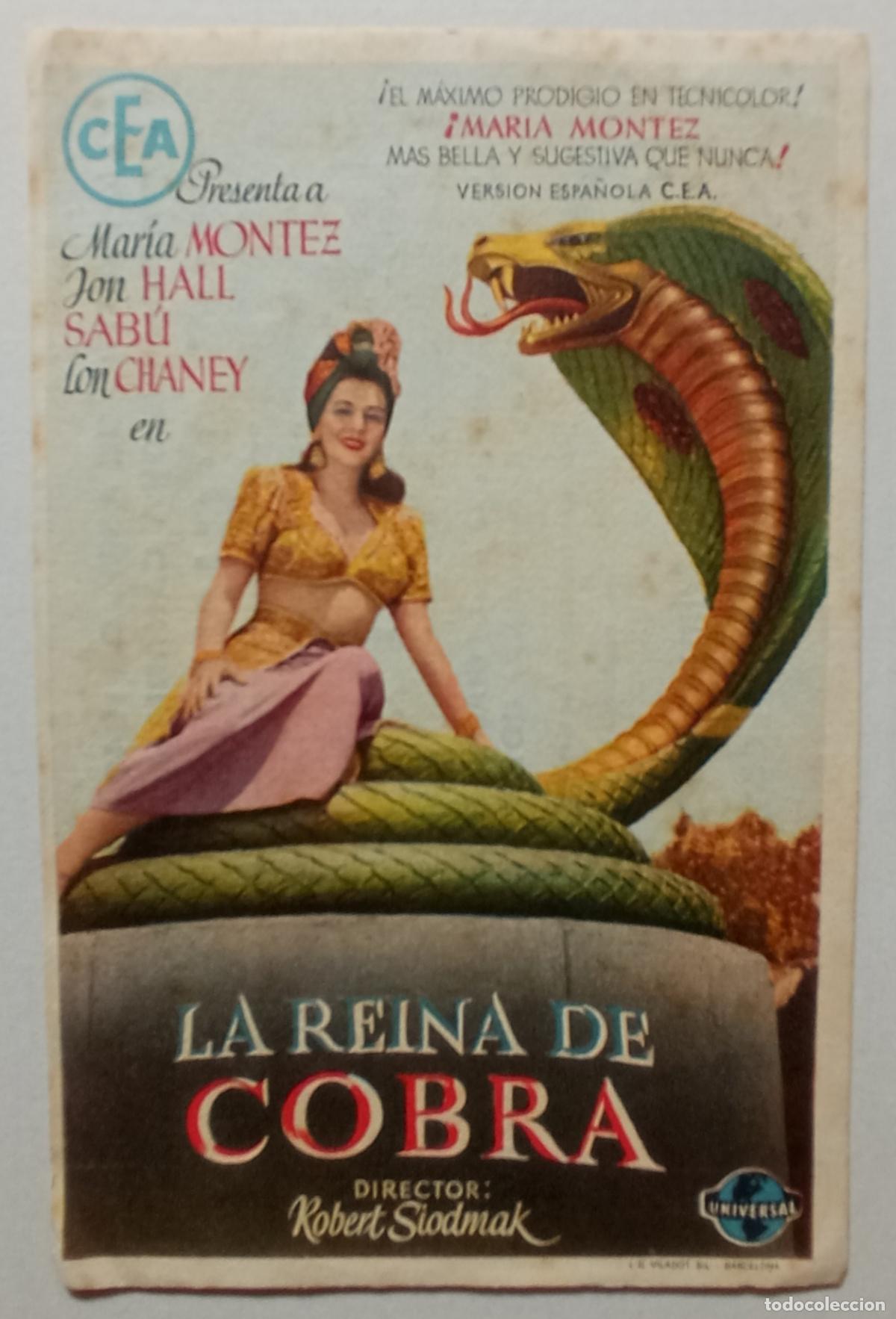 Cine: PROGRAMA DE CINE. MAR&Iacute;A MONTEZ. LA REINA COBRA. CINE AVENIDA. LAS PALMAS
