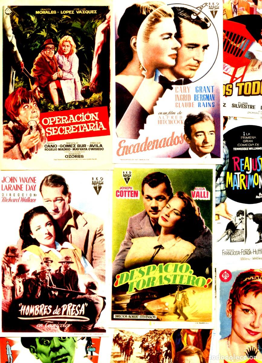 Cine: LOTE DE 50 FOLLETOS, PROGRAMAS, PROSPECTOS DE CINE ORIGINALES TODOS DIFERENTES