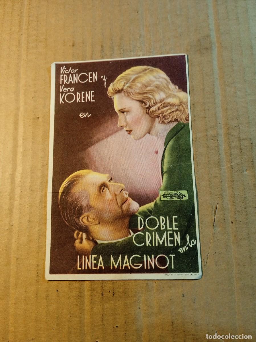 Cine: FOLLETO DE MANO CON PUBLICIDAD LA LINEA MAGINOT