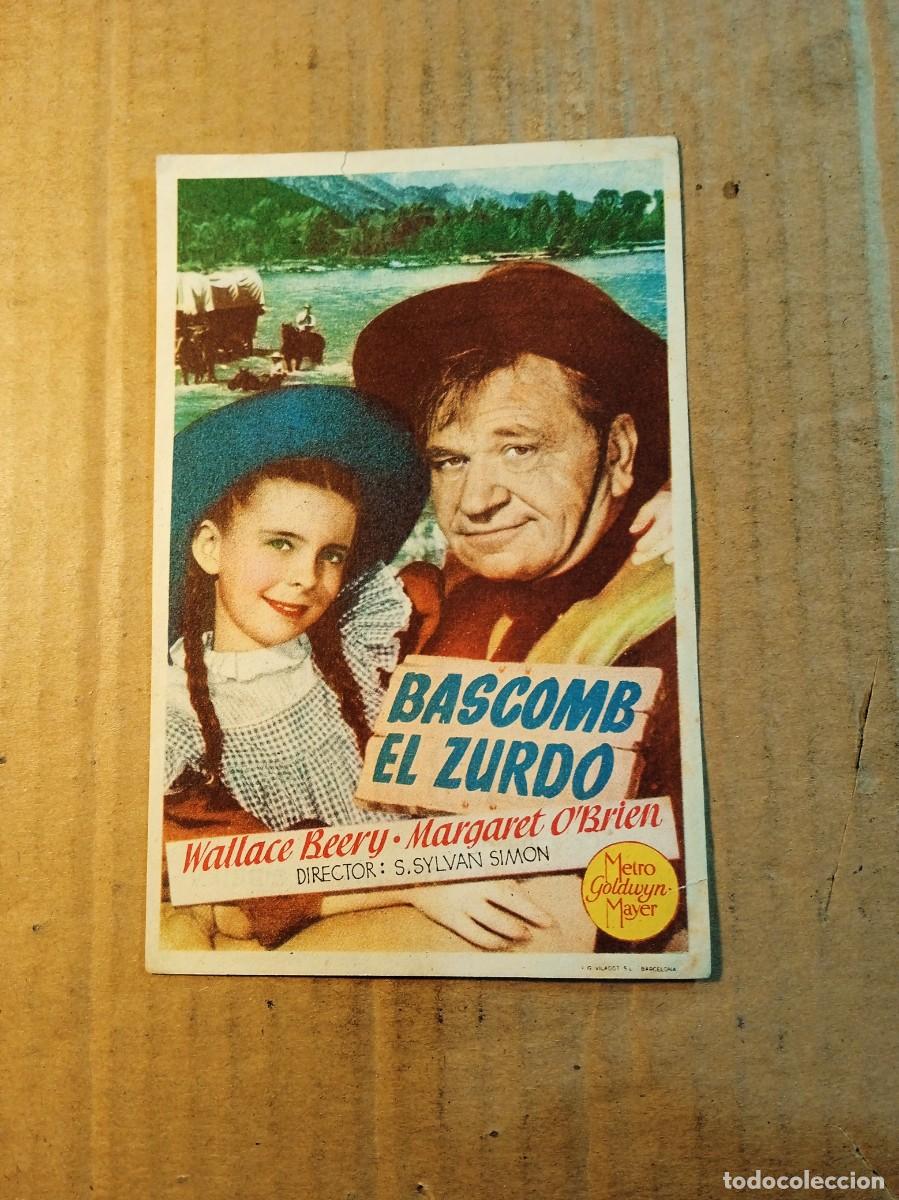 Cine: FOLLETO DE MANO CON PUBLICIDAD BASCOMB EL ZURDO
