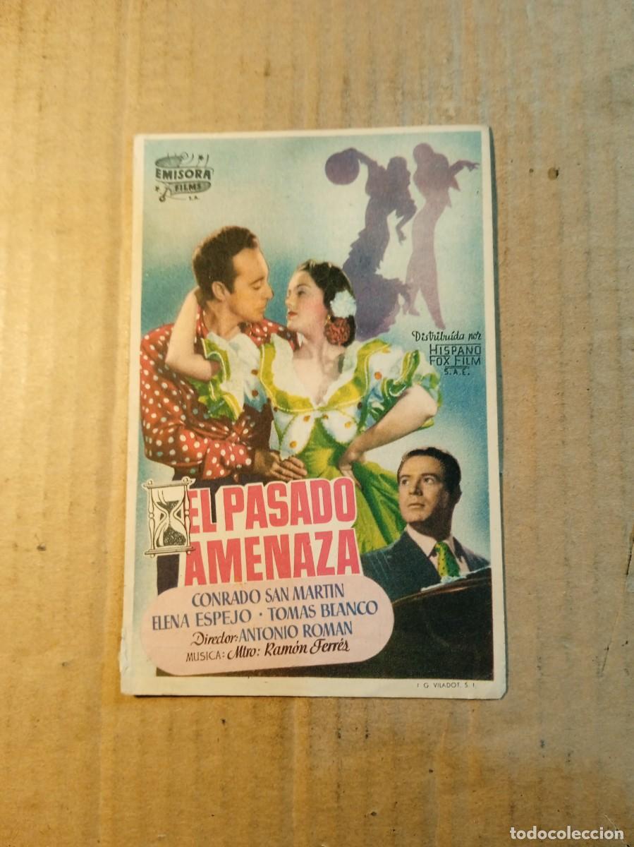 Cine: FOLLETO DE MANO CON PIBLICIDAD EL PASADO AMENAZA