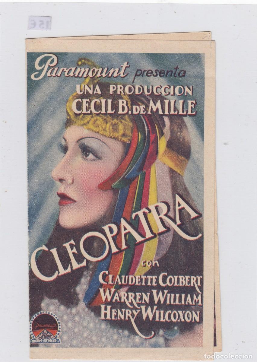 Cine: CLEOPATRA. C COLBERT, W WILLIAM, H WILCOXON