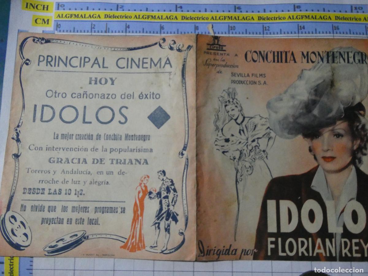 Cine: PROGRAMA DE MANO. PEL&Iacute;CULA IDOLOS. PUBLICIDAD CINE PRINCIPAL CINEMA M&Aacute;LAGA. 239