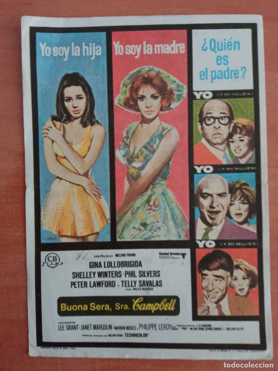 Cine: BUONA SERA, SRA. CAMPBELL, GINA LOLLOBRIGIDACINE TEATRO LA PASSIO, ESPARRAGUERA, 1969
