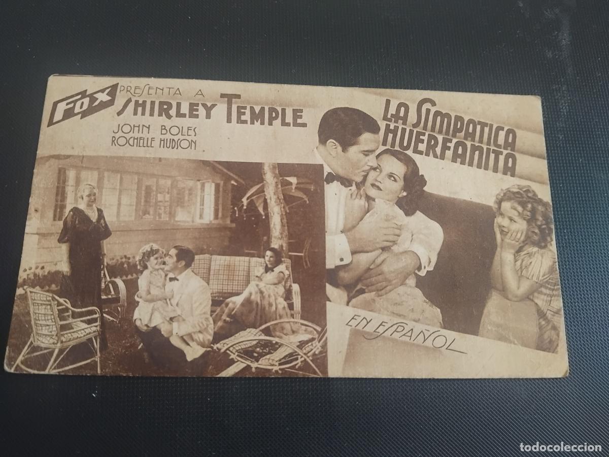 Cine: PROGRAMA DE CINE CARTON LA SIMPATICA HUERFANITA. CINE PRINCIPAL CERVERA. 12 ABRIL 1936 FESTES DE LA