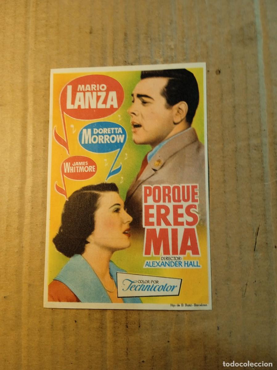 Cine: FOLLETO DE MANO CON PUBLICIDAD PORQUE ERES MIA