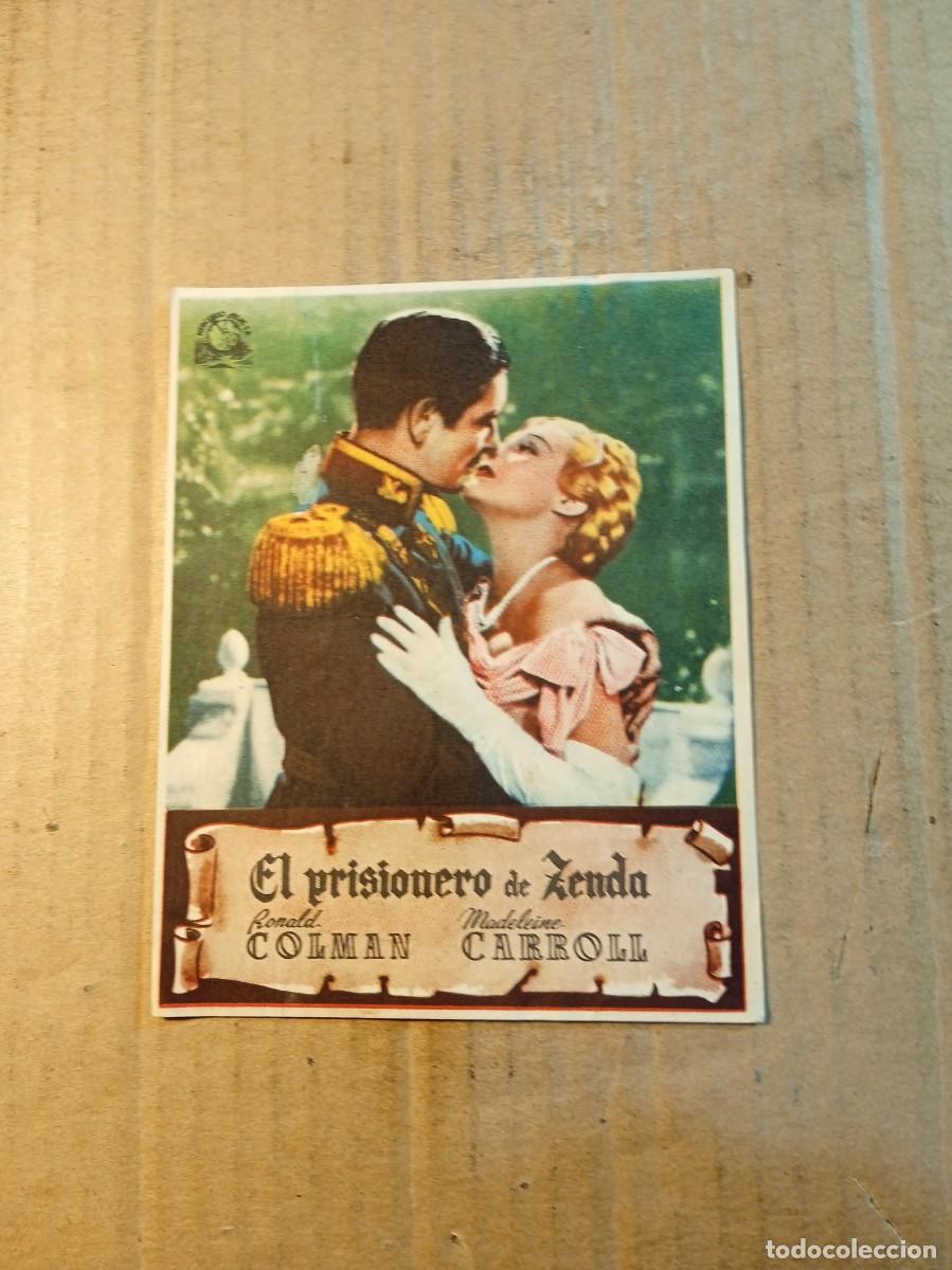 Cine: FOLLETO DE MANO CON PUBLICIDAD EL PRISIONERO DE ZENDA