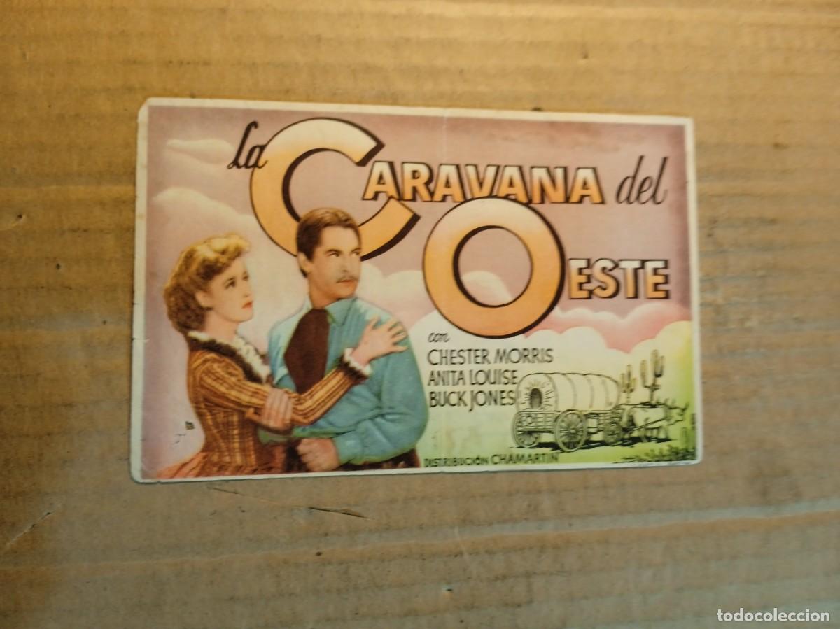 Cine: FOLLETO DE MANO CON PUBLICIDAD LA CARABANA DEL OESTE
