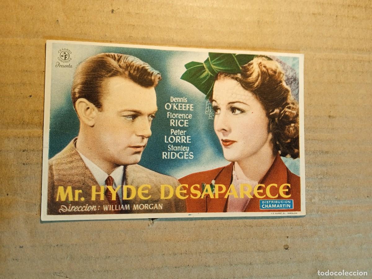 Cine: FOLLETO DE MANO CON PUBLICIDAD MR. HIDE DESAPARECE
