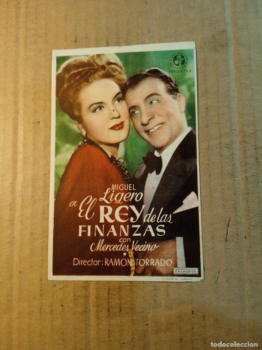 Cine: FOLLETO DE MANO CON PUBLICIDAD EL REY DE LAS FINANZAS