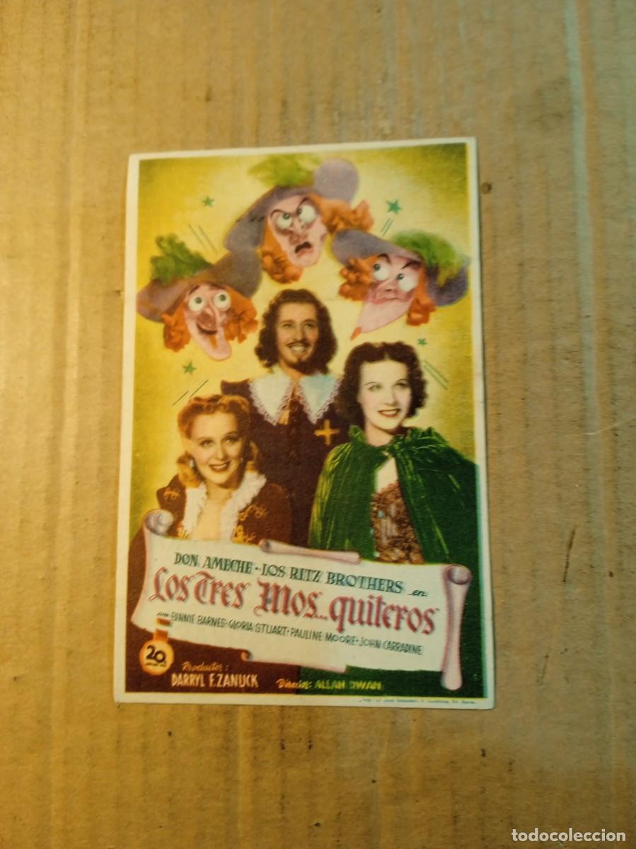 Cine: FOLLETO DE MANO CON PUBLICIDAD LOS TRES MOS... QUITEROS