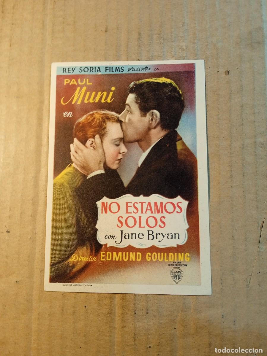 Cine: FOLLETO DE MANO CON PUBLICIDAD NO ESTAMOS SOLOS