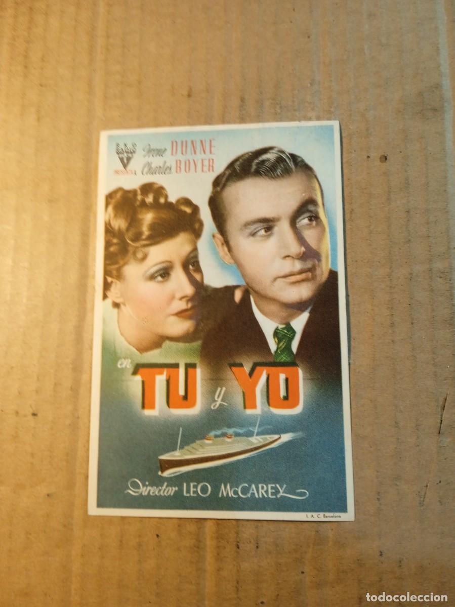 Cine: FOLLETO DE MANO CON PUBLICIDAD TU Y YO