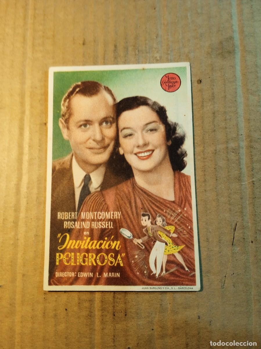 Cine: FOLLETO DE MANO CON PUBLICIDAD INVITACION PELIGROSA