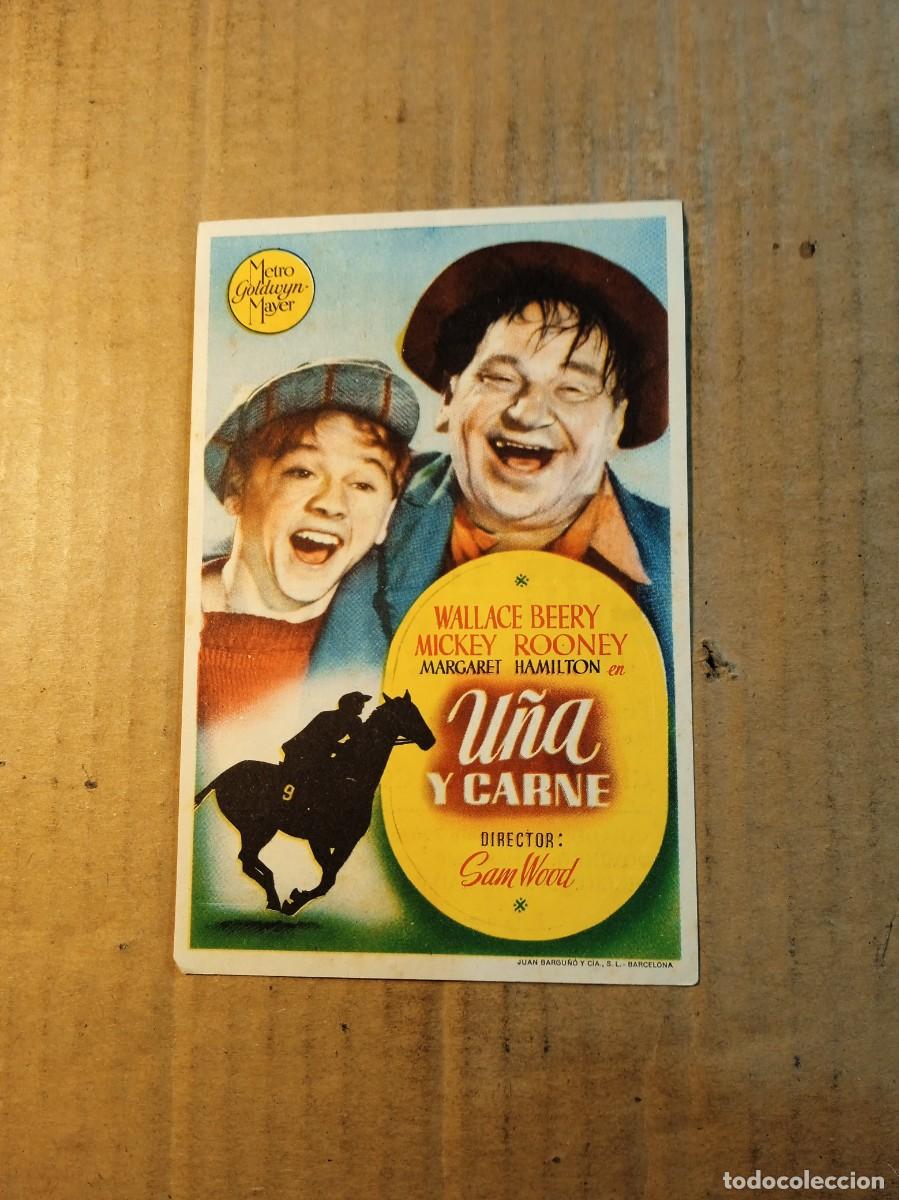 Cine: FOLLETO DE MANO CON PUBLICIDAD U&Ntilde;A Y CARNE