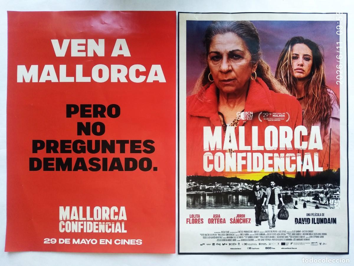 Flyers Publicitaires de films Anciens: MALLORCA CONFIDENCIAL, con Lolita Flores. 29,5 X 42 cms. (2 carteles)