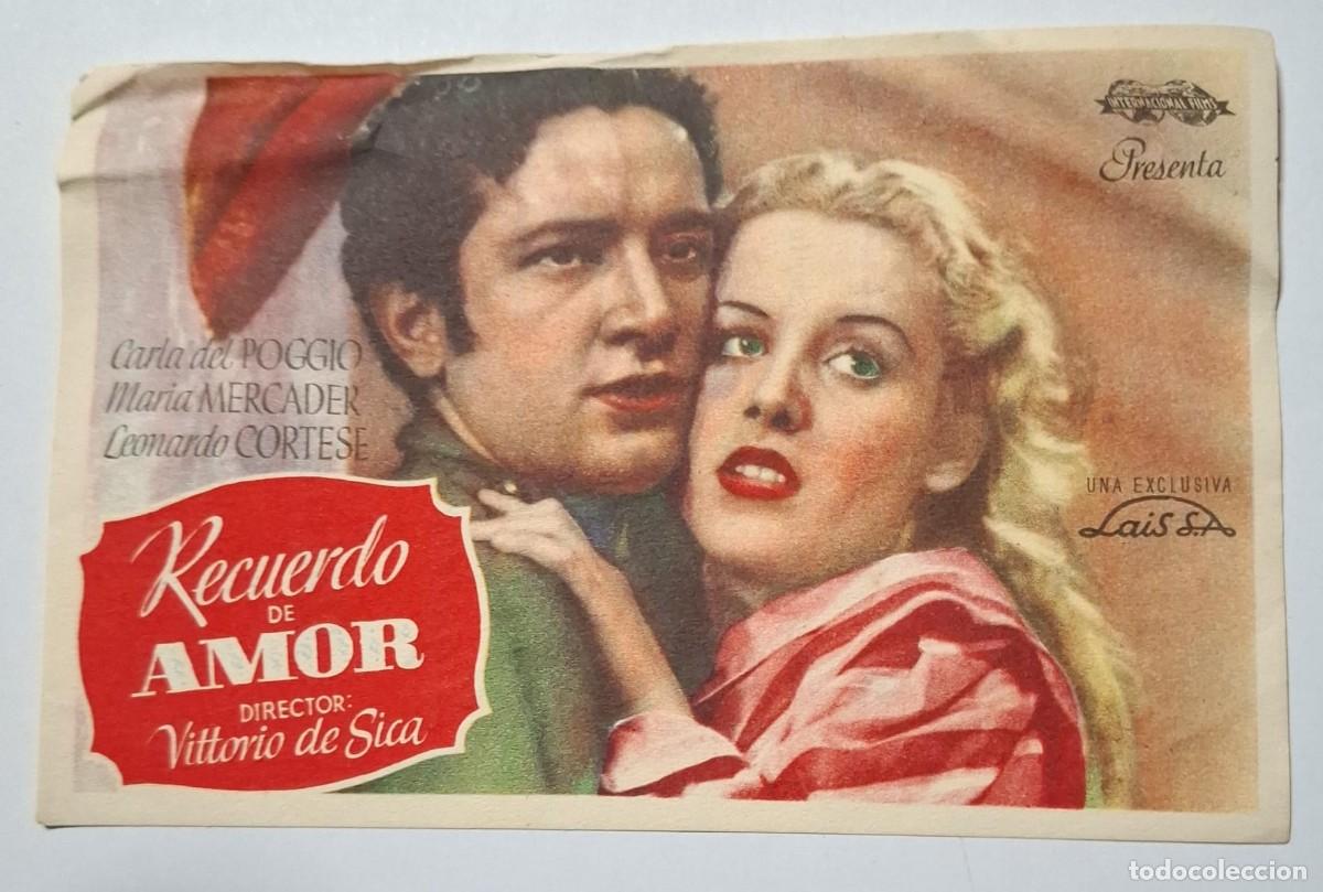 Cine: RECUERDO DE AMOR - PROGRAMA DE CINE