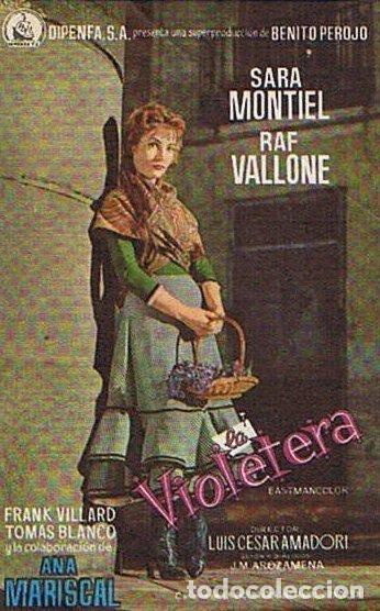Cinema: LA VIOLETERA. CINE MODERNO (TARRAGONA). SARA MONTIEL, RAF VALLONE, ANA MARISCAL