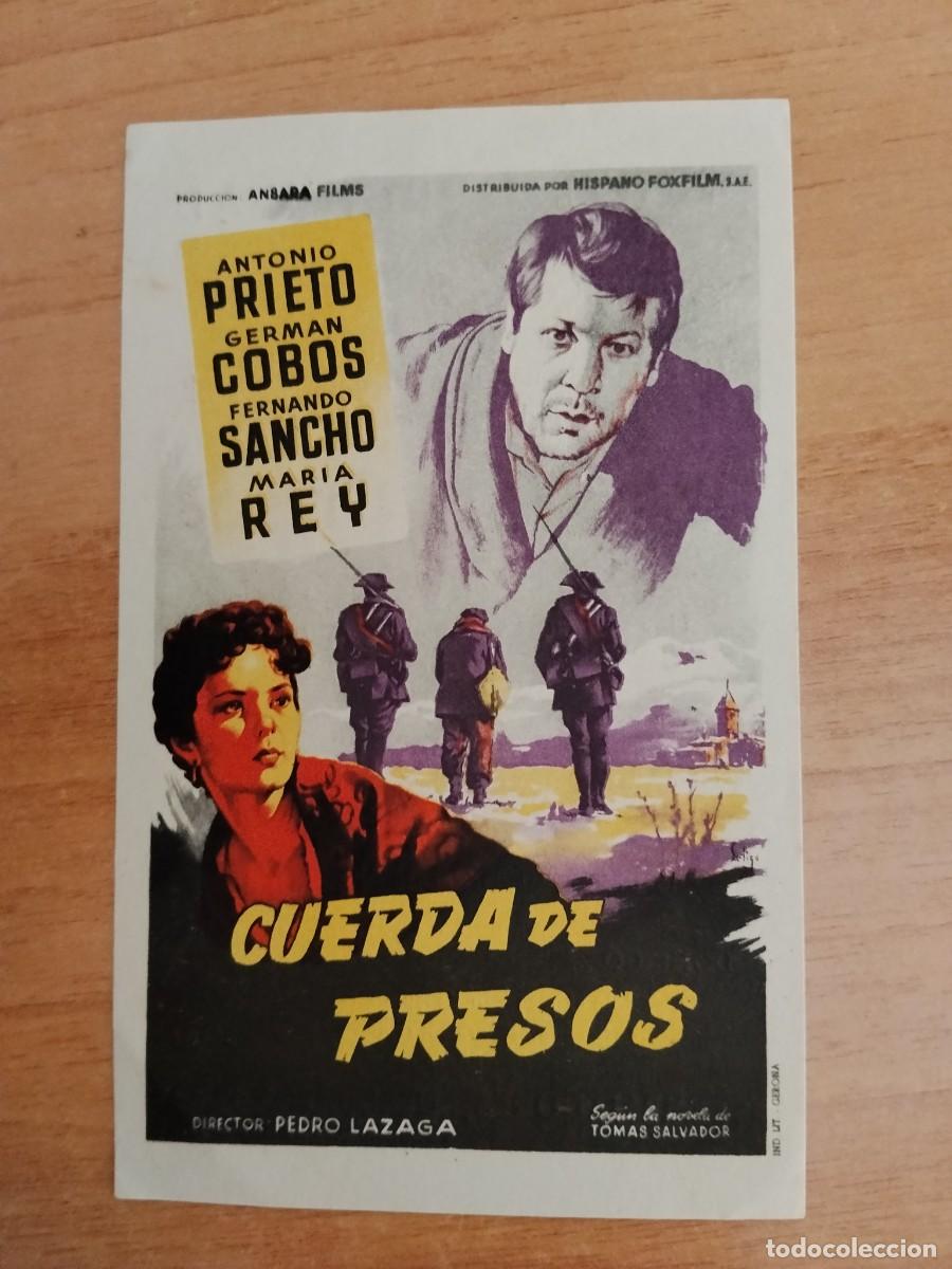  Foglietti di film di film antichi di cinema: ROSA-PROGRAMA DE LA PELICULA--CUERDA DE PRESOS CT