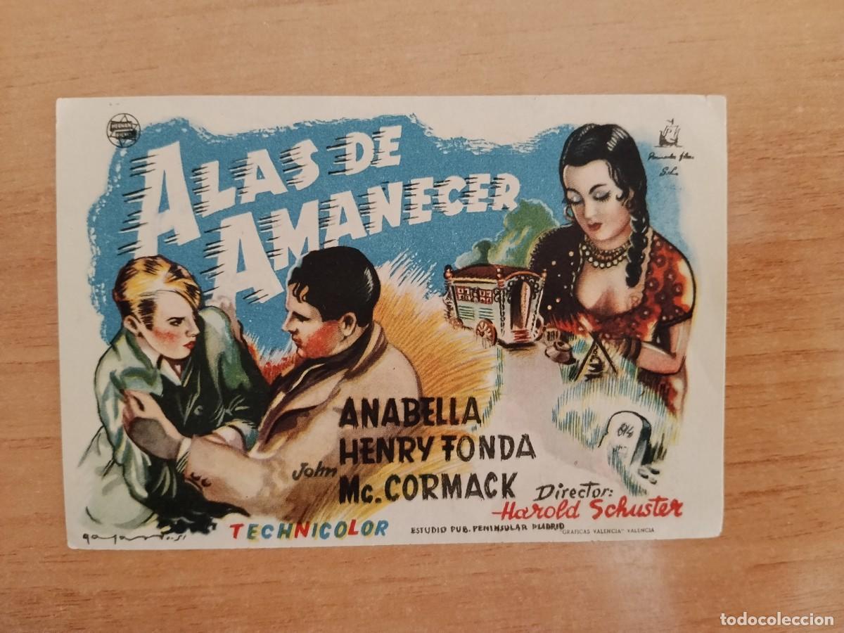 Folhetos de m&atilde;o de filmes antigos de cinema: ROSA-PROGRAMA DE LA PELICULA--ALAS DE AMANECER CT