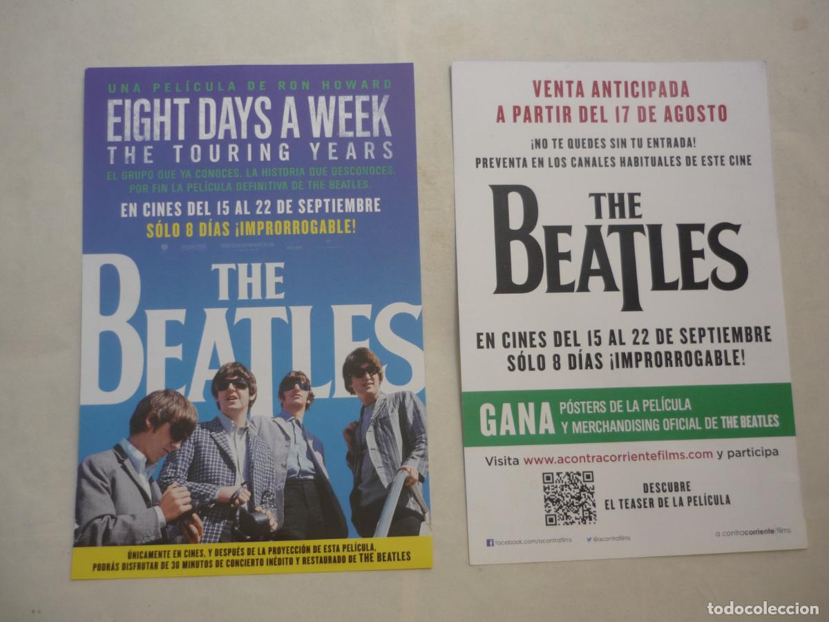 Cine: eight days a week the touring years - folleto mano original - the beatles ron howard