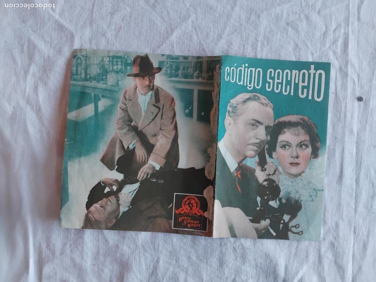 Cine: PROGRAMA DE CINE DOBLE CODIGO SECRETO. WILLIAM POWELL. CINE TEATRO GOYA. - Foto 3