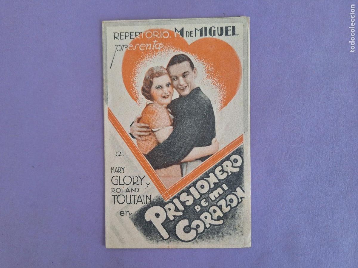  Flyers Publicitaires de films Anciens: FOLLETO DE MANO PRISIONERO DE MI CORAZON F-77