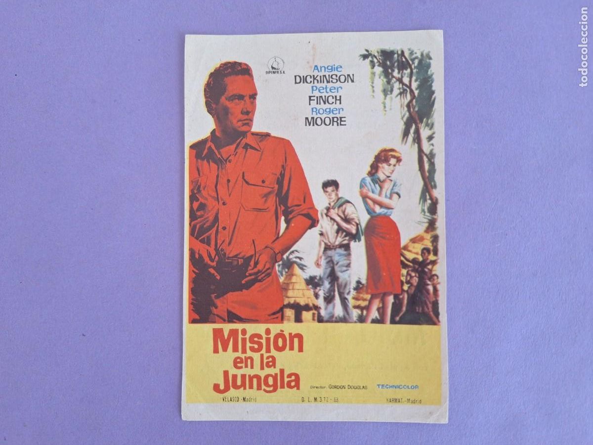 Cine: FOLLETO DE MANO MISION EN LA JUNGLA F-83 CON PUBLICIDAD