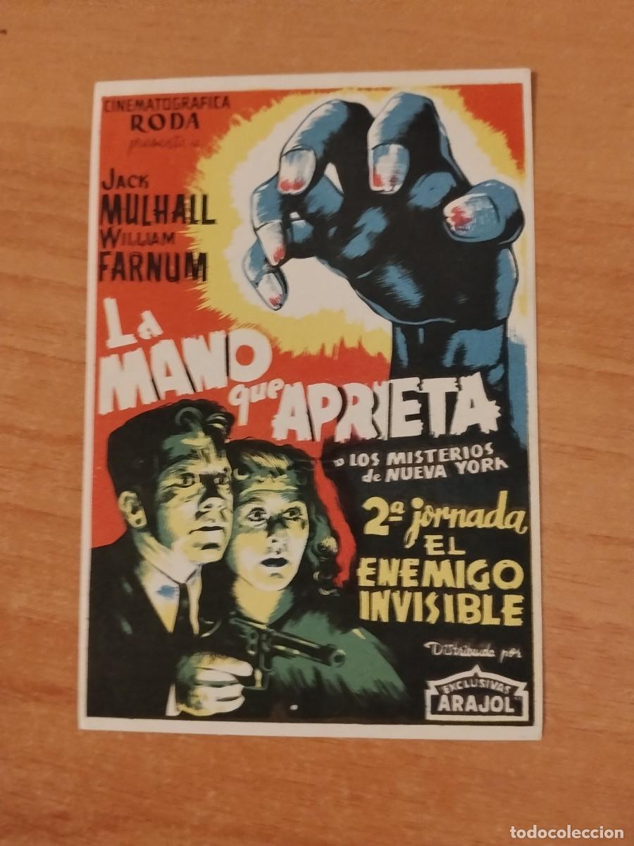 Cine: ROSA-PROGRAMA DE LA PELICULA--LA MANO QUE APRIETA