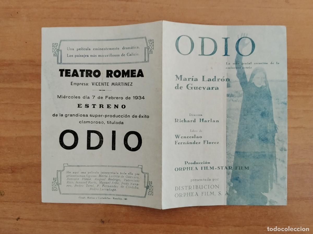 Cine: ROSA-PROGRAMA DE LA PELICULA--ODIO CT