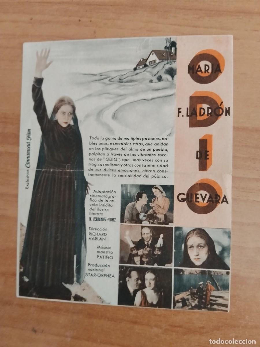 Cine: ROSA-PROGRAMA DE LA PELICULA--ODIO CT