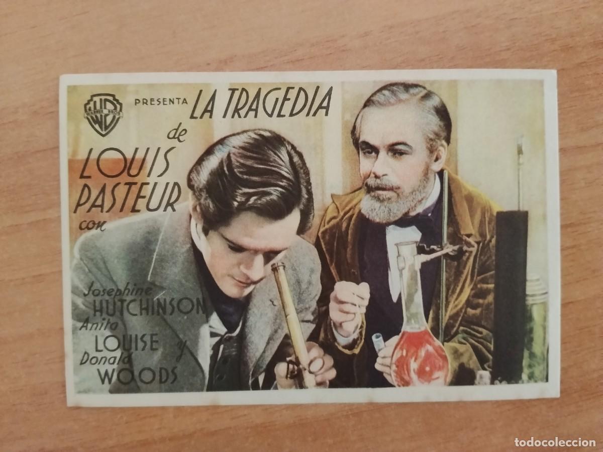 Cine: ROSA-PROGRAMA DE LA PELICULA--LA TRAGEDIA DE LOUIS PASTEAUR