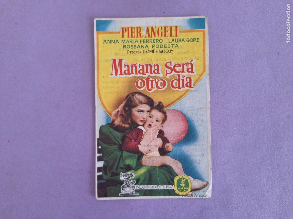 Cine: FOLLETO DE MANO MA&Ntilde;ANA SERA OTRO DIA F-85 CON PUBLICIDAD