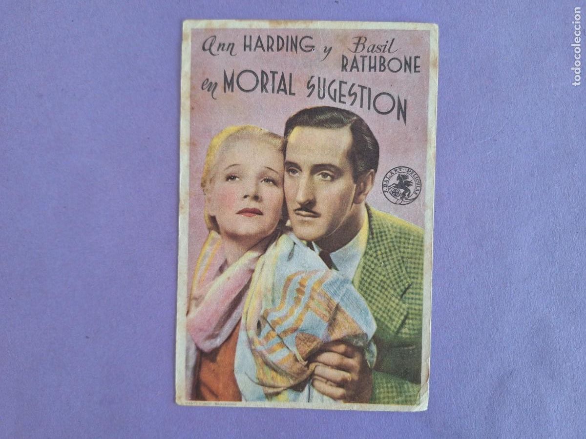 Cine: FOLLETO DE MANO MORTAL SUGESTION F-86 CON PUBLICIDAD