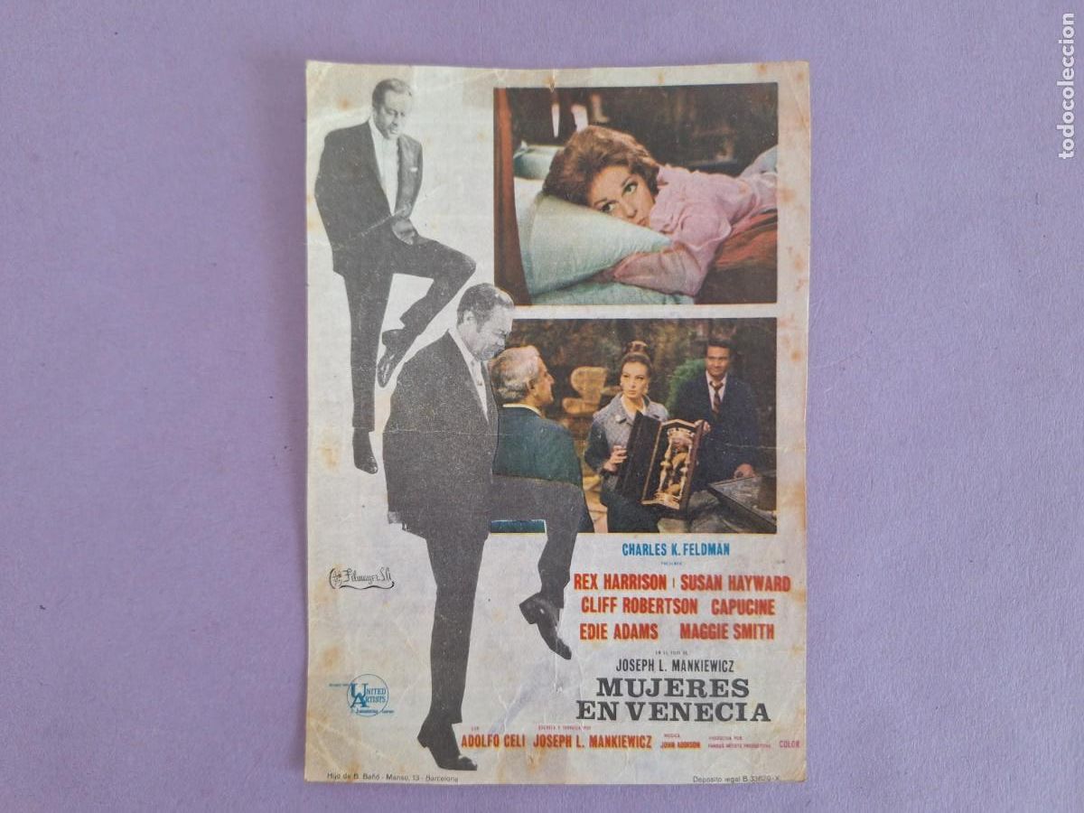 Cine: FOLLETO DE MANO MUJERES EN VENECIA F-88 SIN PUBLICIDAD