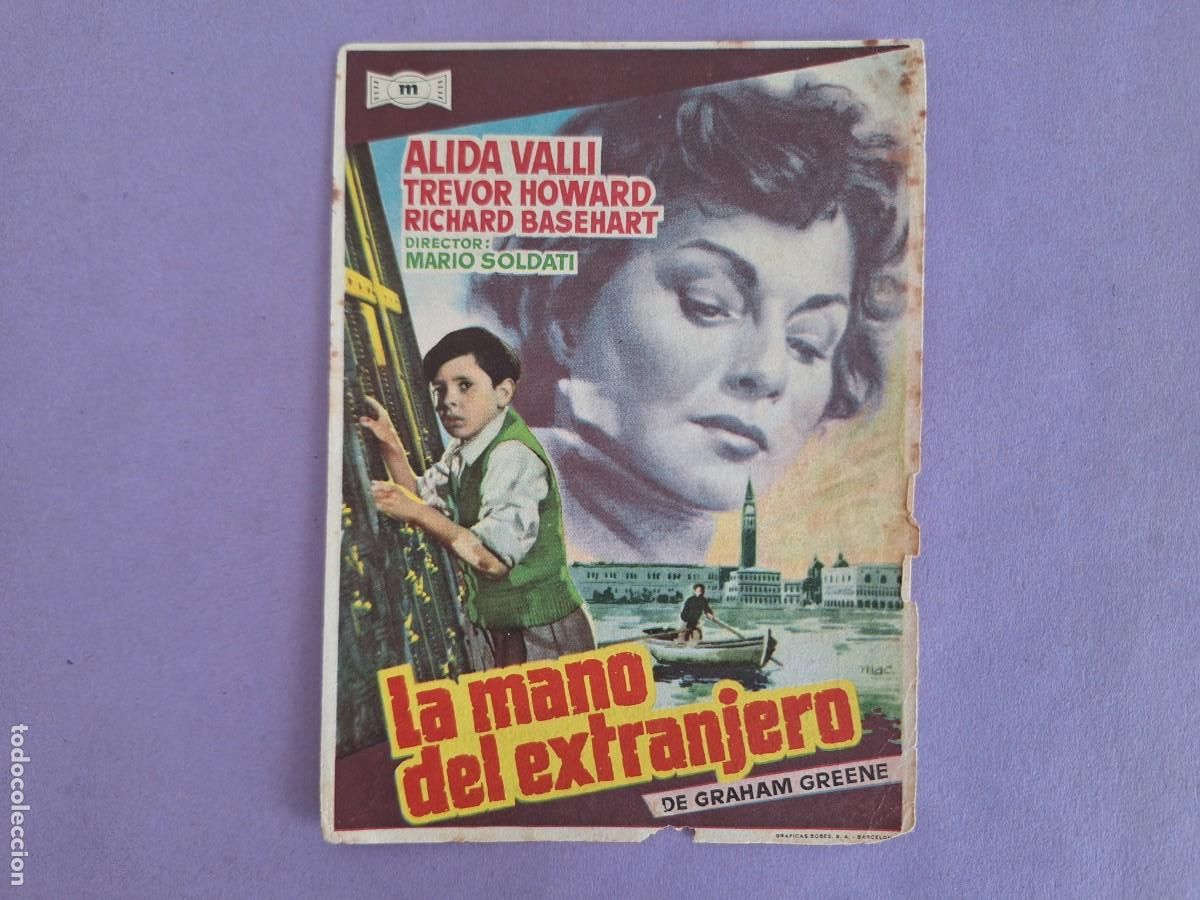 Cine: FOLLETO DE MANO LA MANO DEL EXTRANJERO F-89 CON PUBLICIDAD