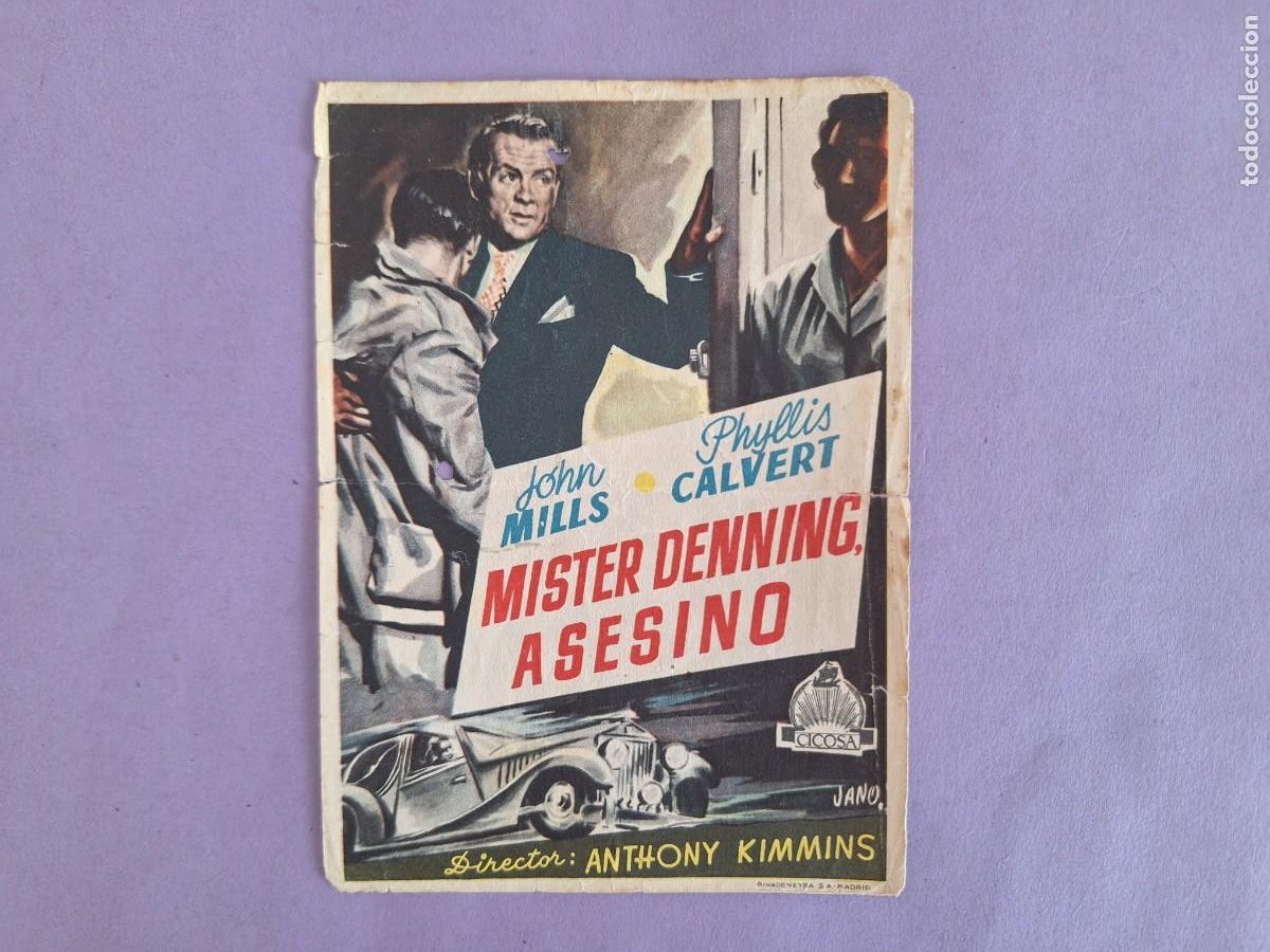 Cine: FOLLETO DE MANO MISTER DENNING ASESINO F-92
