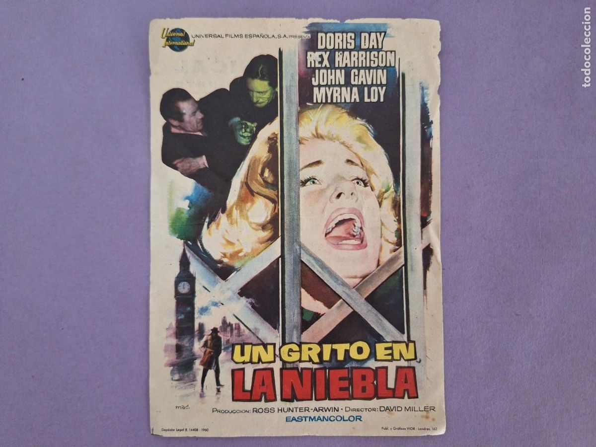 Cine: FOLLETO DE MANO UN GRITO EN LA NIEBLA F-96 CINEMA MUSICAL SAGUNTO VALENCIA