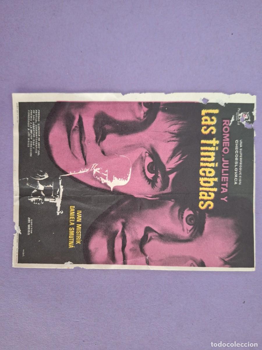 Cine: FOLLETO DE MANO LAS TINIEBLAS F-98 TERRASA MUSICAL SAGUNTO VALENCIA