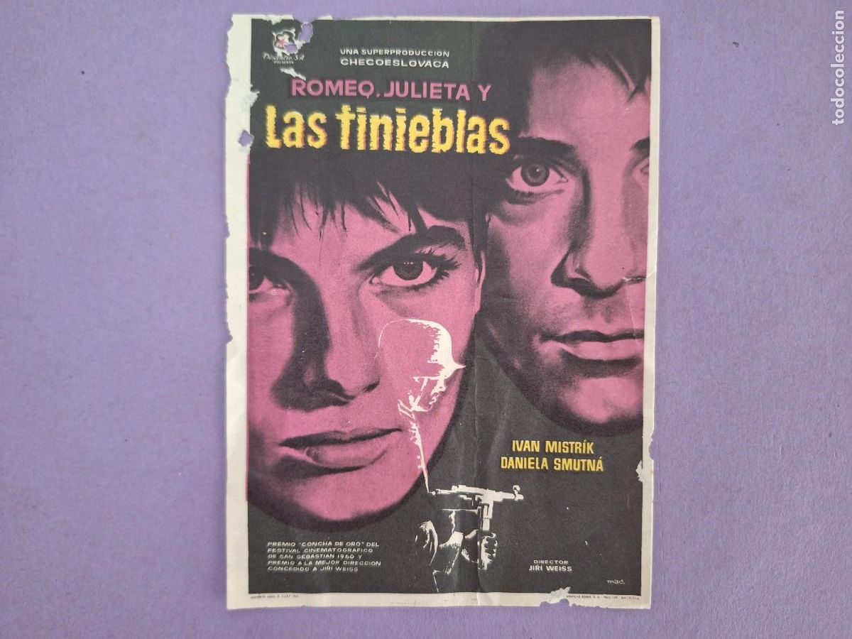 Cine: FOLLETO DE MANO LAS TINIEBLAS F-98 TERRASA MUSICAL SAGUNTO VALENCIA