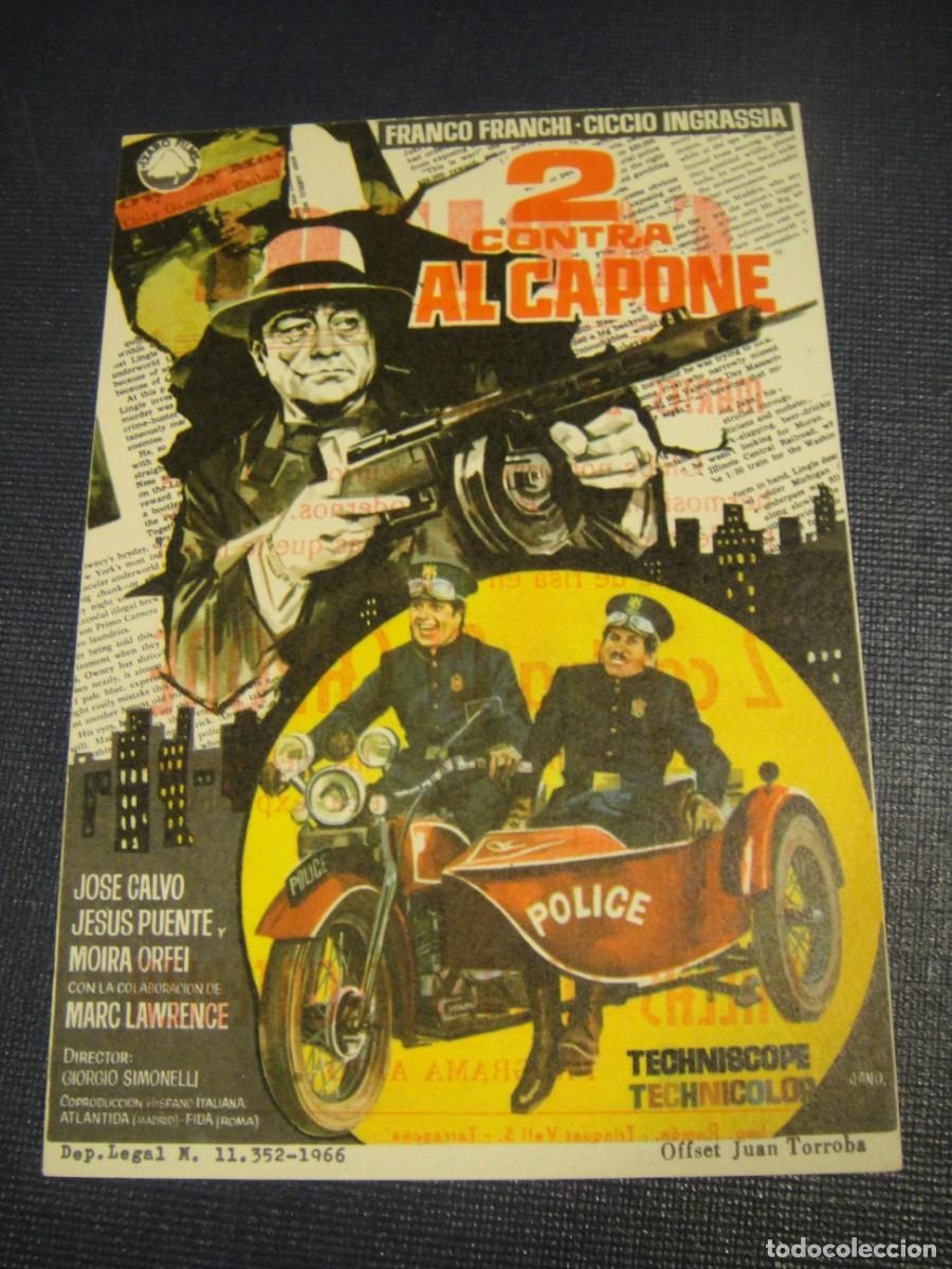 Cine: 2 contra al capone - folleto de mano , cine capitol , tarragona