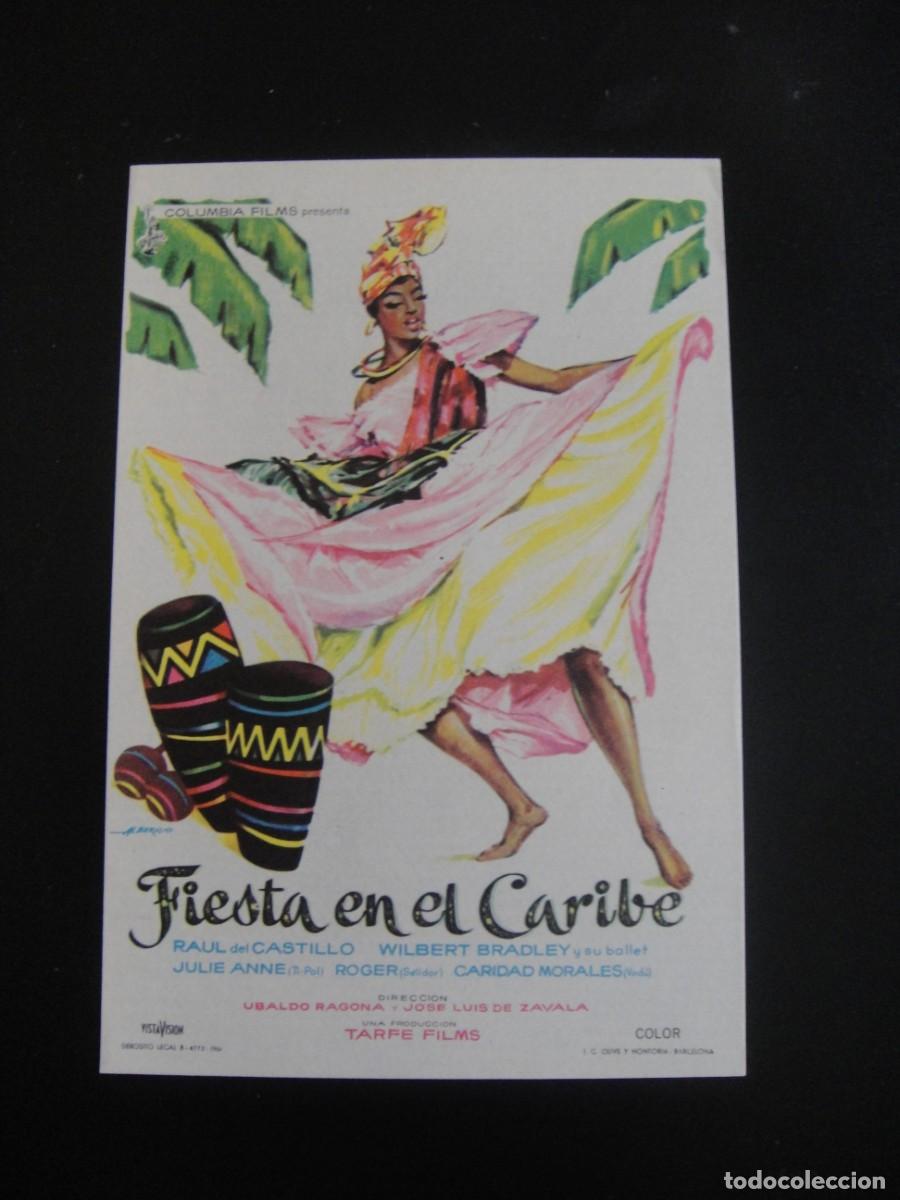 Cine: fiesta en el caribe - folleto de mano ,sin publicidad