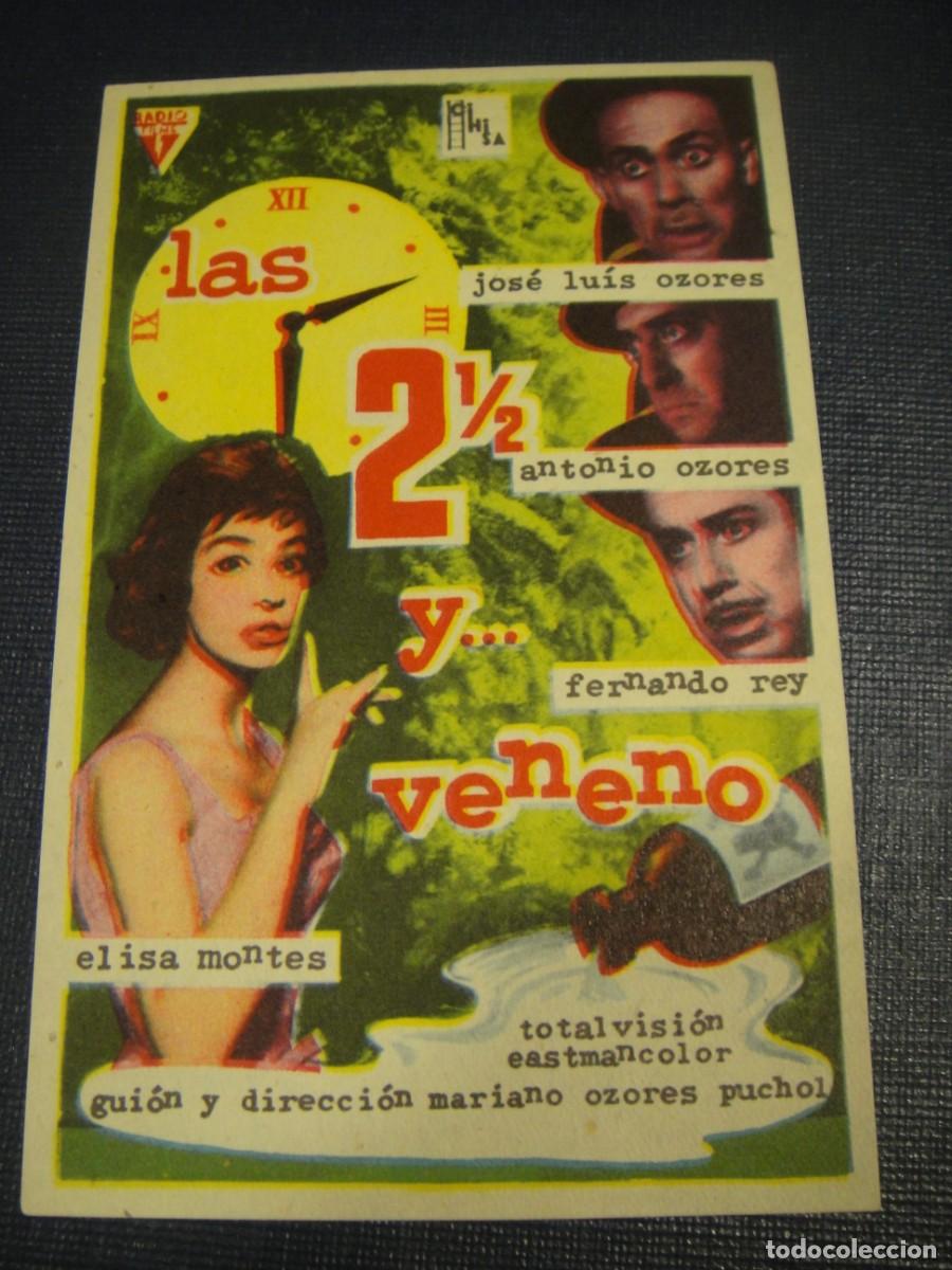 Cine: las 2 1/2 y veneno - folleto de mano ,sin publicidad