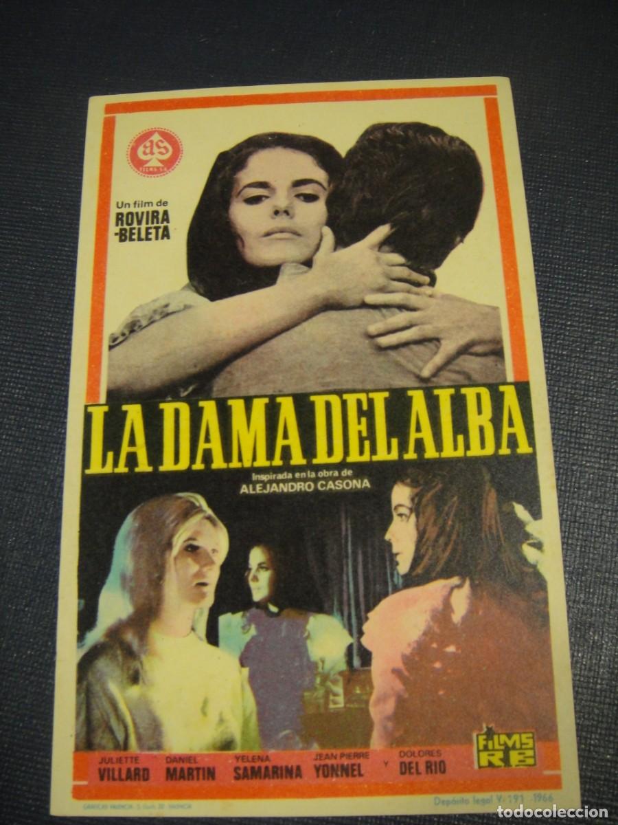 Cine: la dama del alba - folleto de mano ,sin publicidad