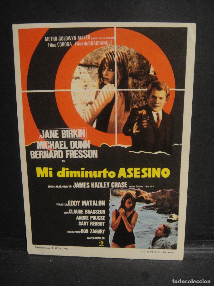 Cine: mi diminuto asesino- folleto de mano ,sin publicidad